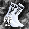 SneakFreaxx Chaussettes FUCK ME Blanc-Noir